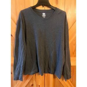 Route 66 Original Clothing Co. Mens Waffle Knit Shirt Gray Long Sleeve XL (3907)